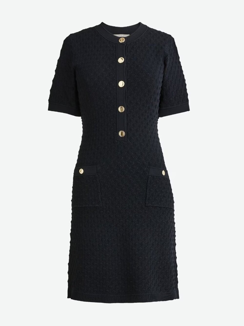 J.Crew Textured lady sweater dress-CA676-black-NWT